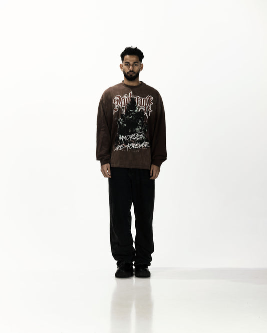 IMMORTALS FOREVER OVERSIZED LONG SLEEVE BROWN