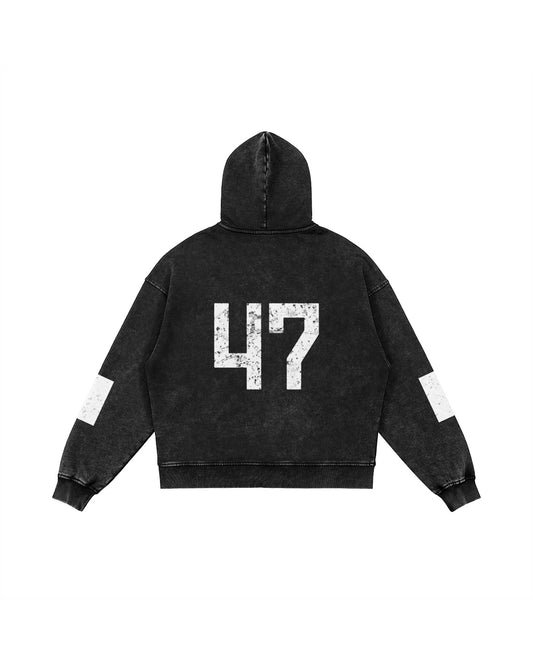47 DRPRAGE FADED ZIP UP HOODIE