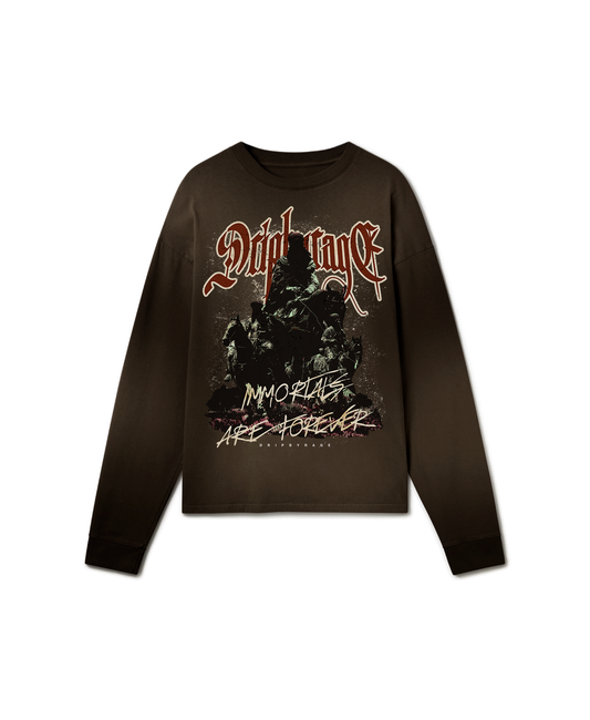 IMMORTALS FOREVER OVERSIZED LONG SLEEVE BROWN