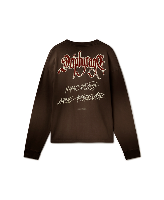 IMMORTALS FOREVER OVERSIZED LONG SLEEVE BROWN