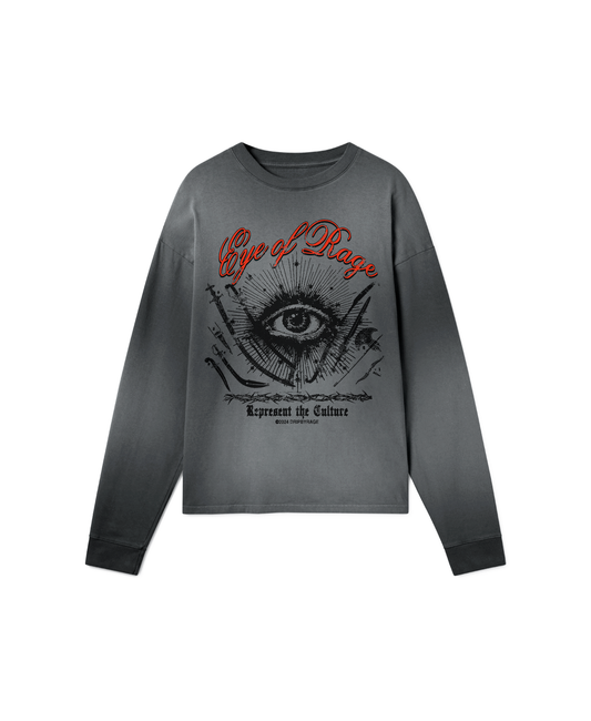 EYE OF RAGE OVERSIZED FADED LONG SLEEVE