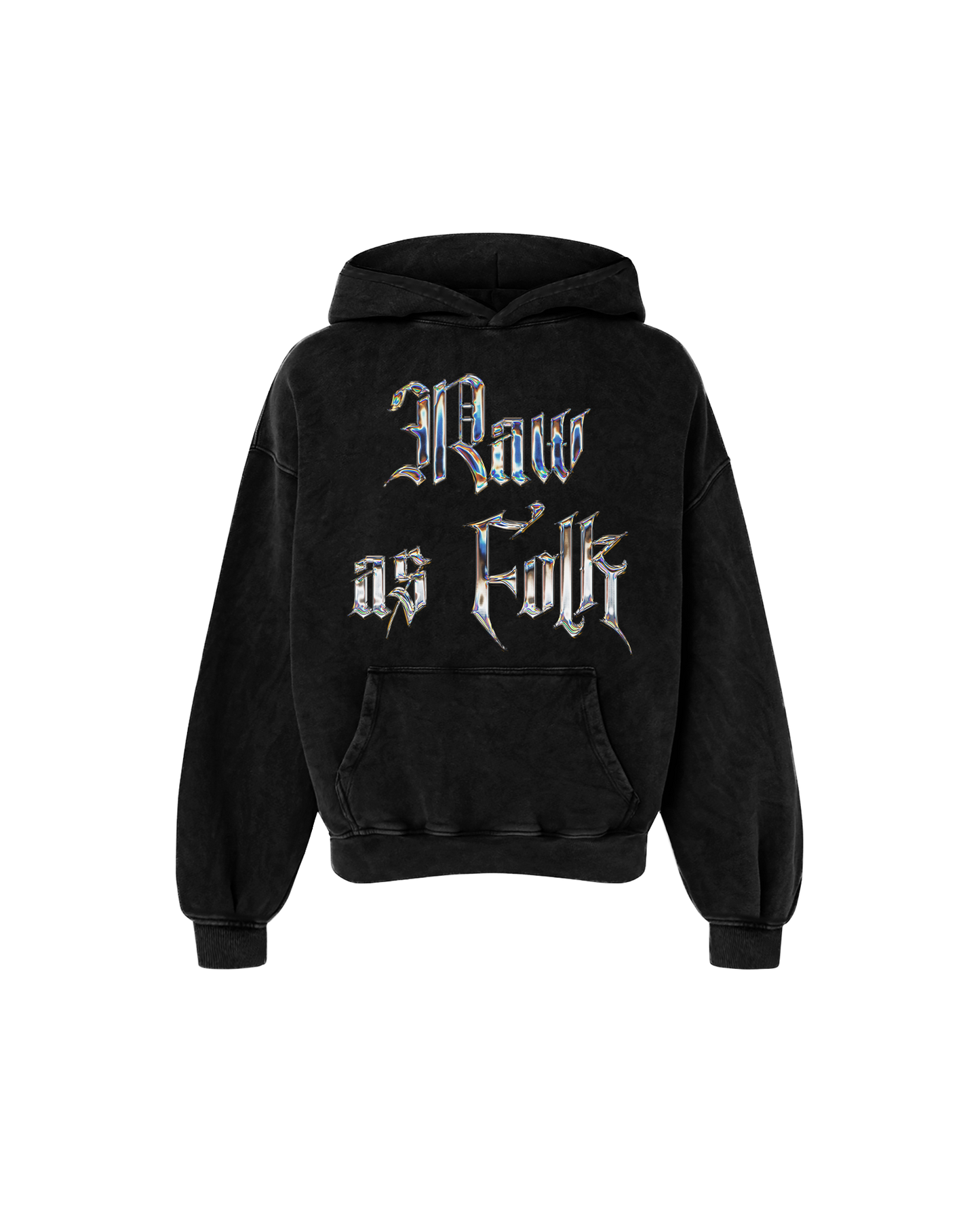 RAW AS FOLK OVERSIZED FADED HOODIE