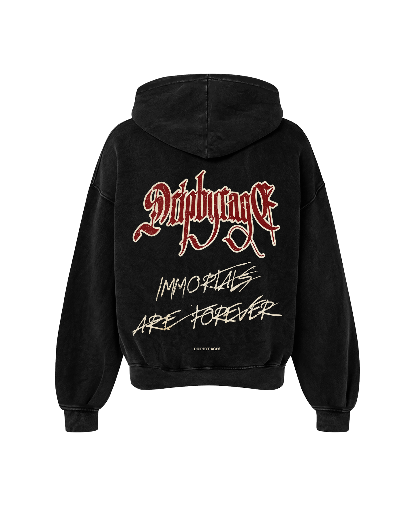 IMMORTALS FOREVER OVERSIZED FADED HOODIE