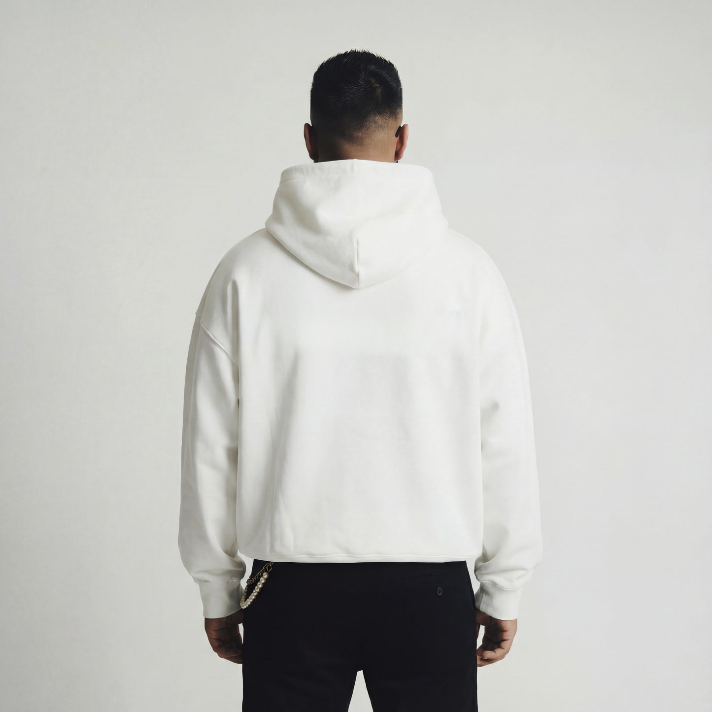 RAW AF BOXY HOODIE WHITE
