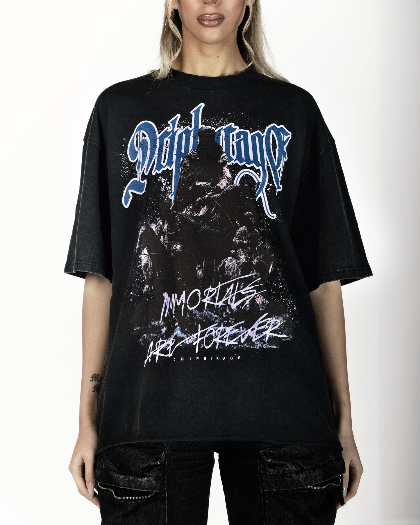 IMMORTALS FOREVER OVERSIZED FADED T-SHIRT