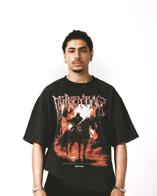 ETERNAL FLAME OVERSIZED FADED T-SHIRT