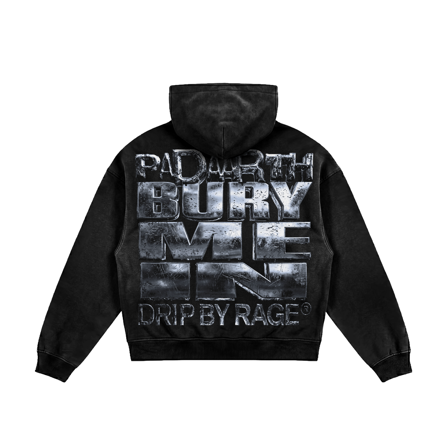 BLACK HEAVEN FADED ZIP-UP HOODIE