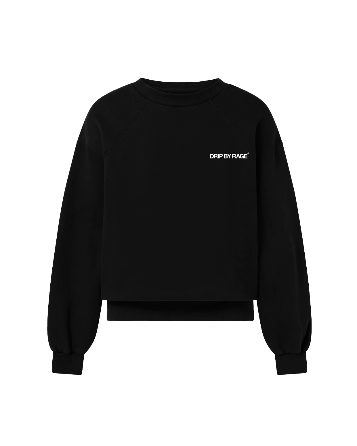 BLACK OVERSIZED FLEECE SWEATSHIRT BLACK