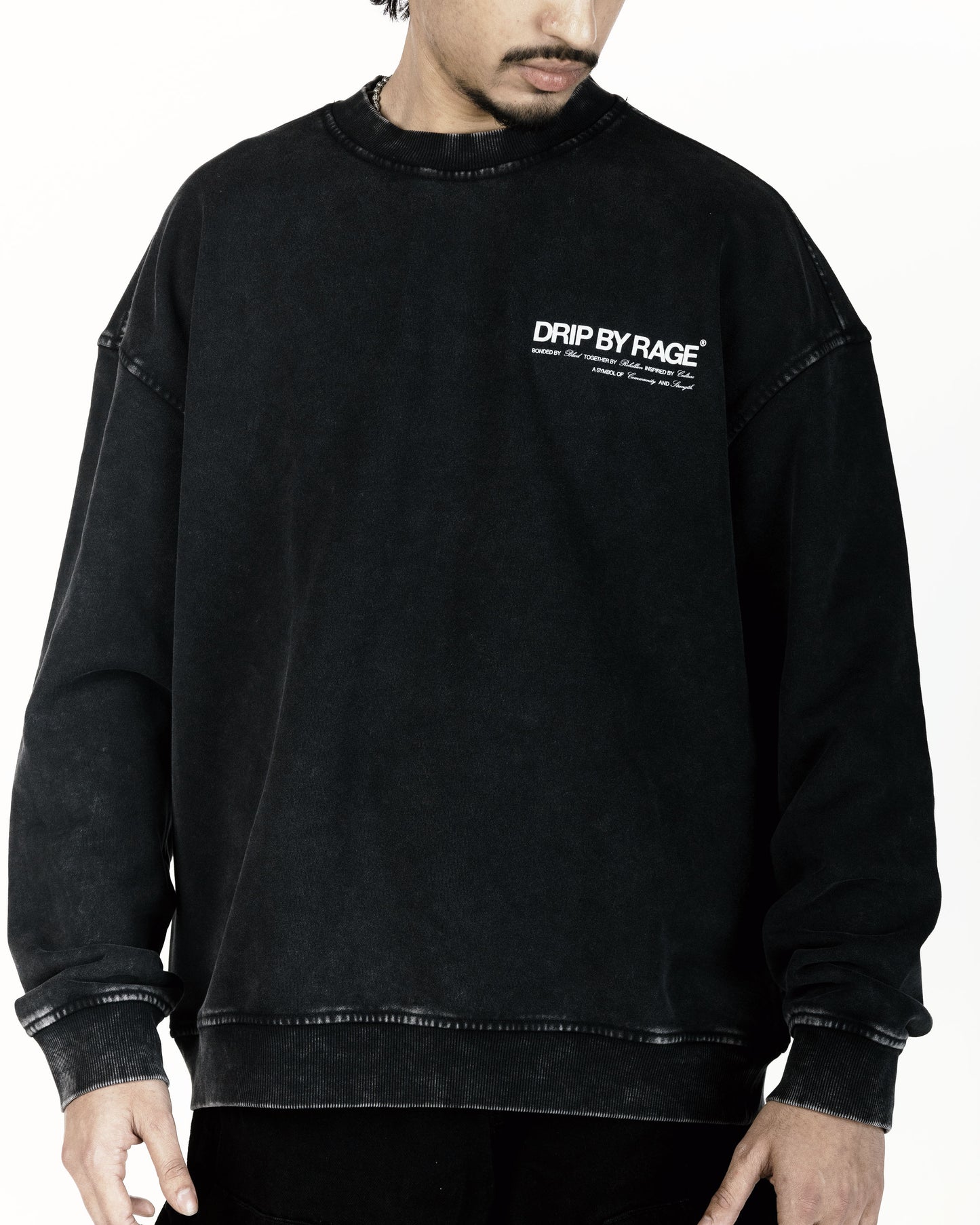 DRIP CLUB OVERSIZED FADED SWEATSHIRT