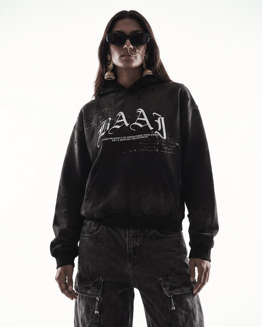 BAAJ DISTRESSED WASHED HOODIE
