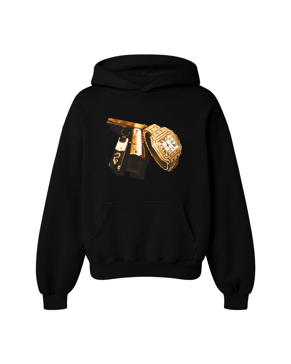 DRIPPED OUT OVERSIZED HOODIE BLACK