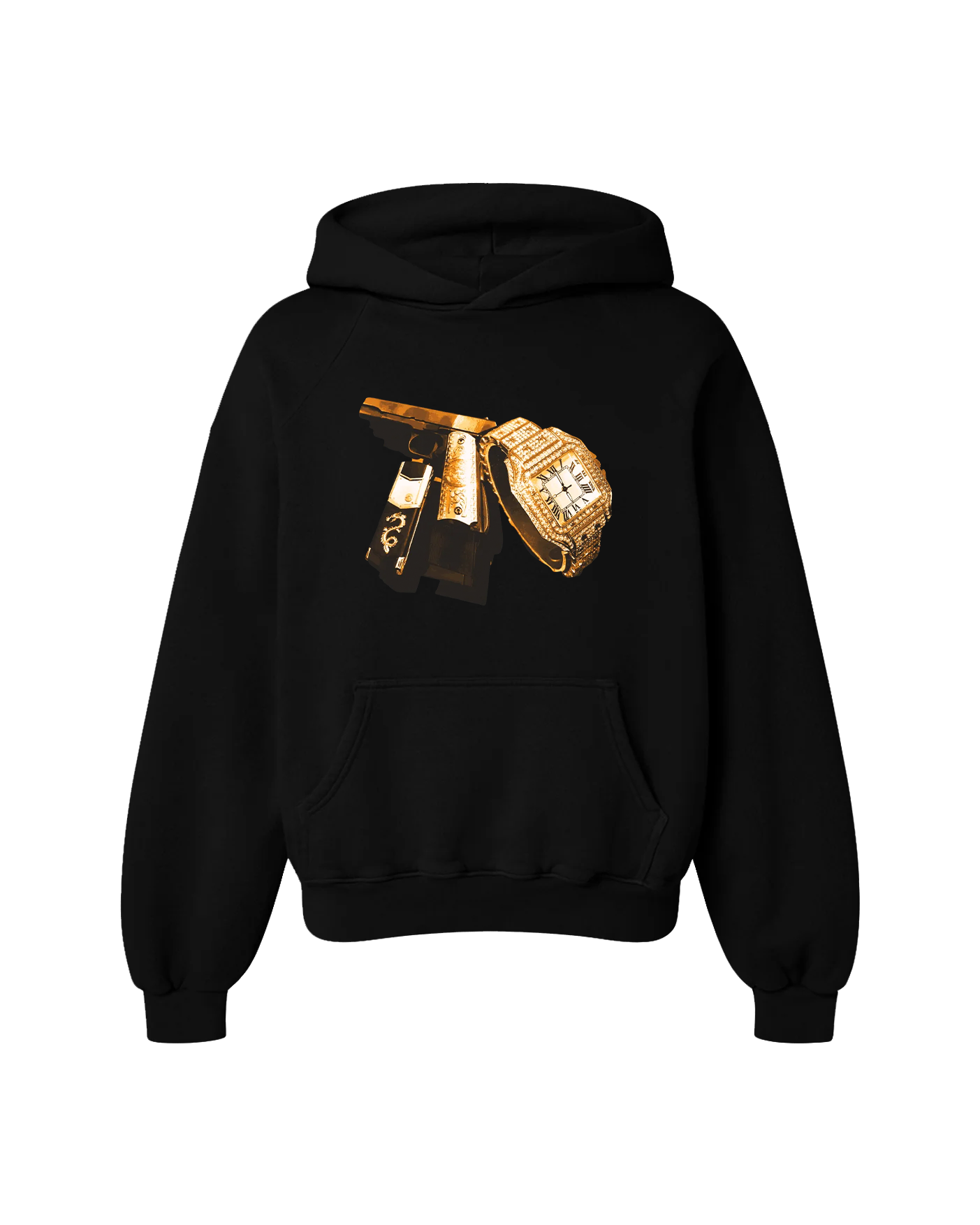 DRIPPED OUT OVERSIZED HOODIE BLACK