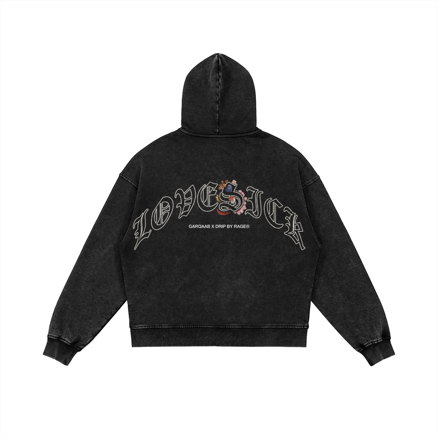 LOVESICK ZIP-UP FADED HOODIE