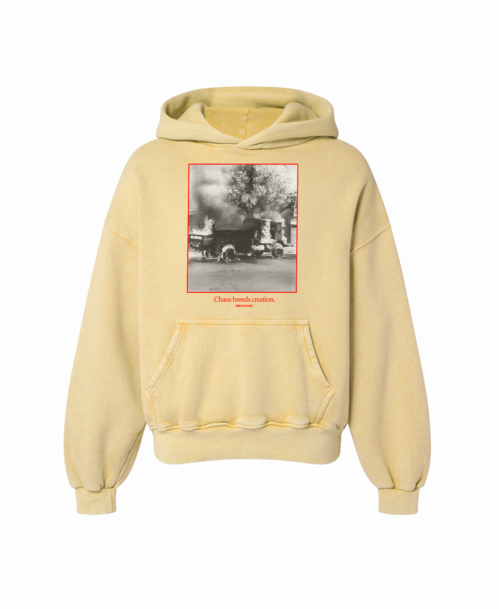 CHAOS OVERSIZED FADED HOODIE