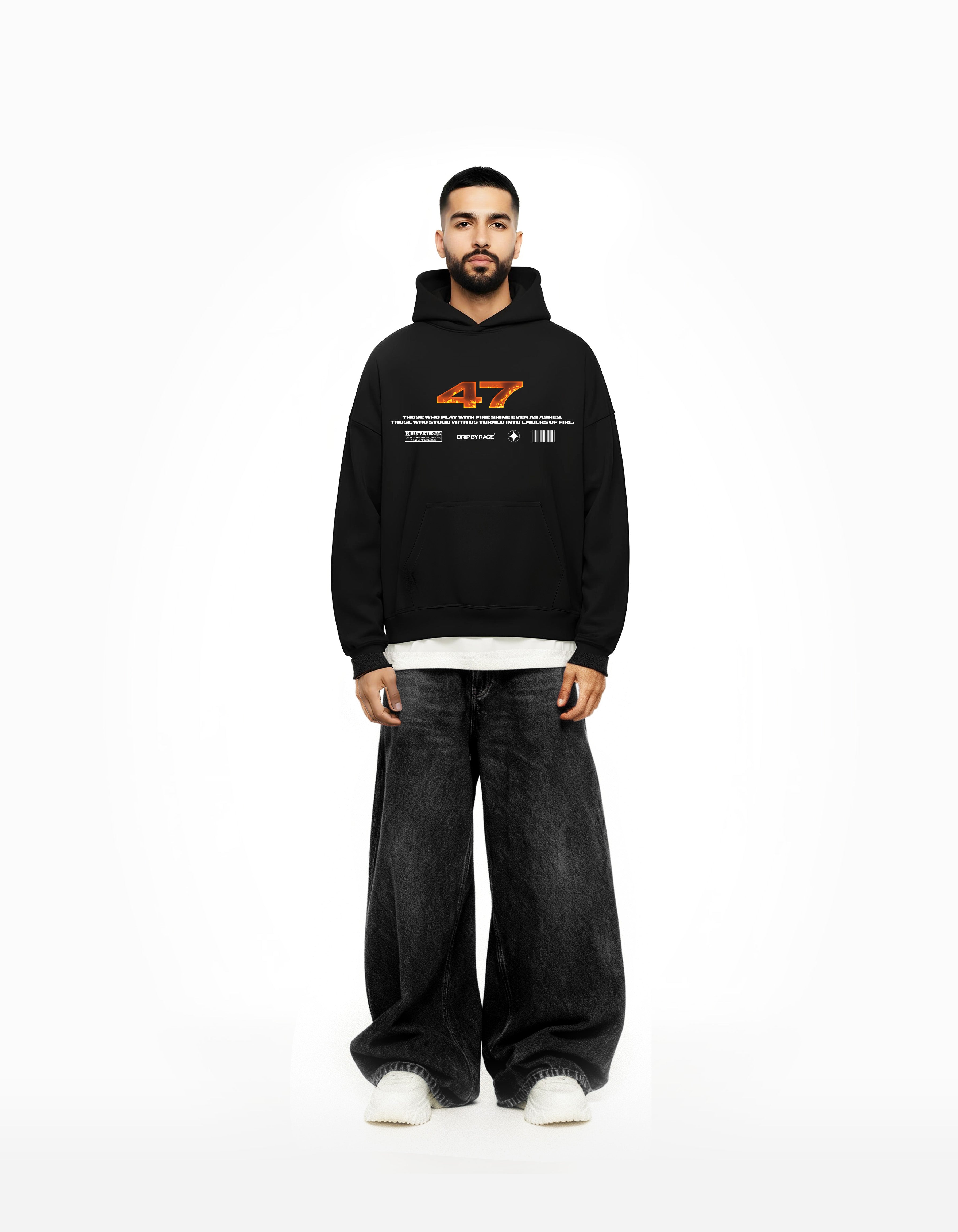 333union黒フーディー drip 47 FLAME EDITION SUN FADED BOXY HOODIE – Drip by Rage