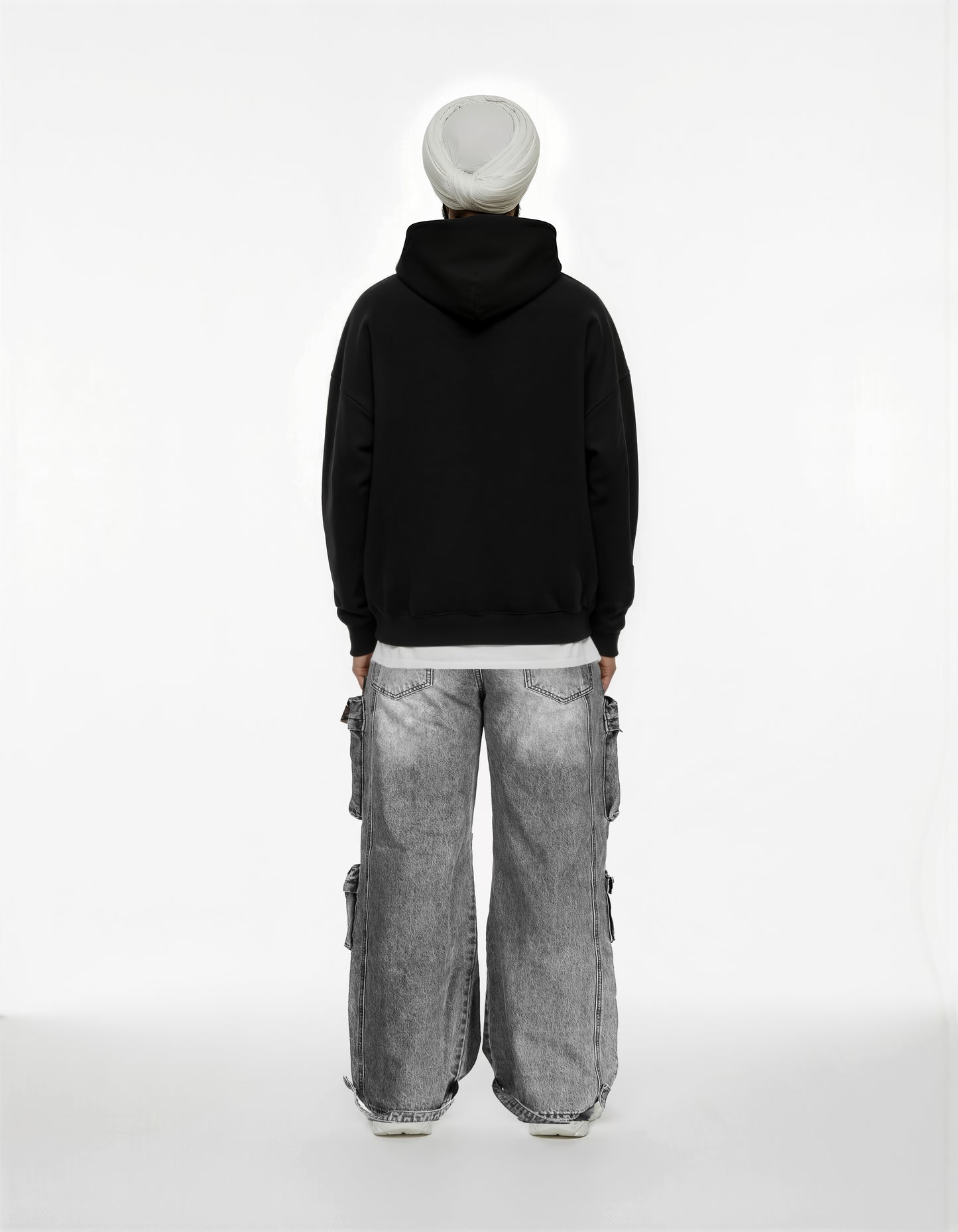 ROYALTY BIG PRINT SUN FADED BOXY HOODIE