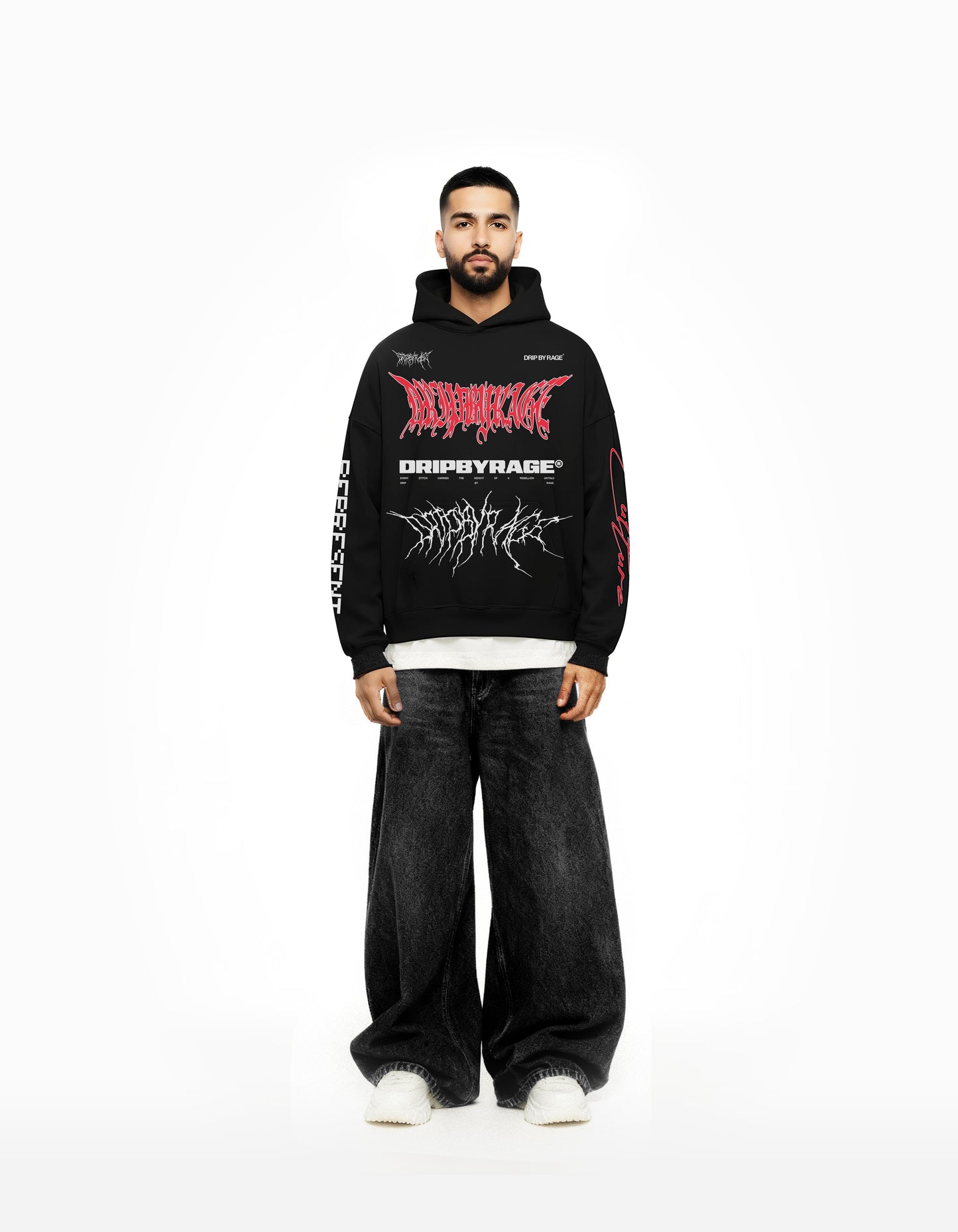 RAGE RACING V2 SUN FADED BOXY HOODIE