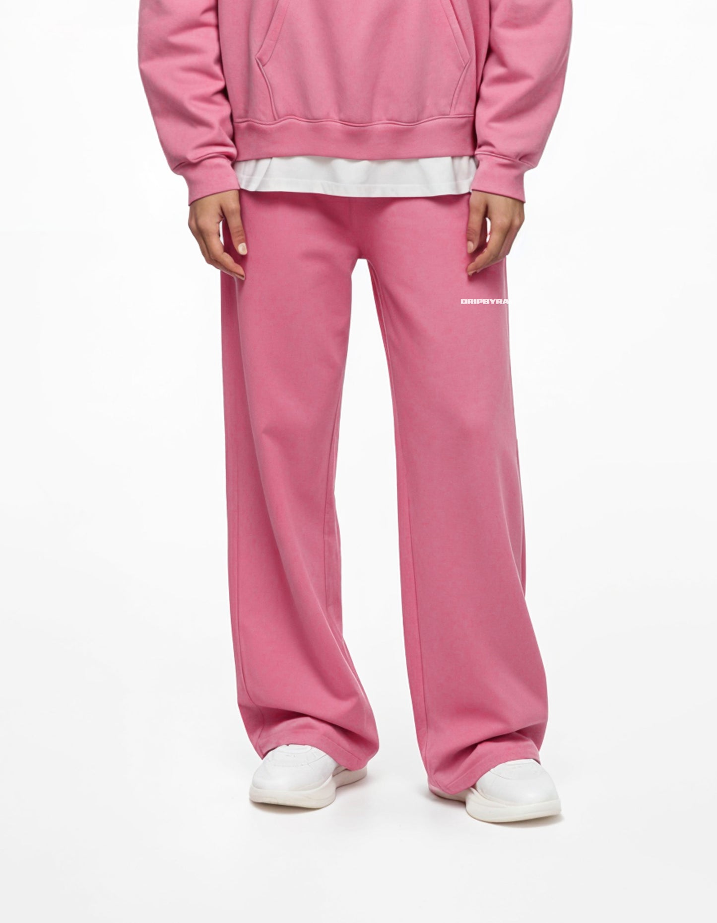 PINK RELAXED STRAIGHT SWEATPANTS