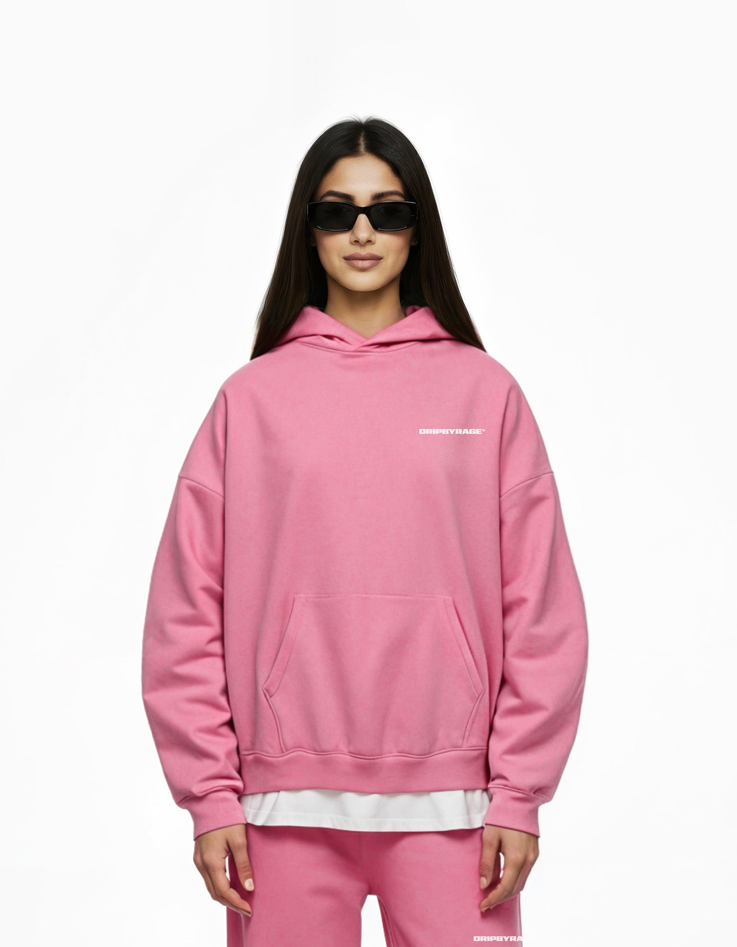 PINK HEAVY BOXY HOODIE