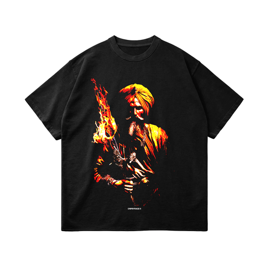 FLAME WARRIOR OVERSIZED FADED T-SHIRT