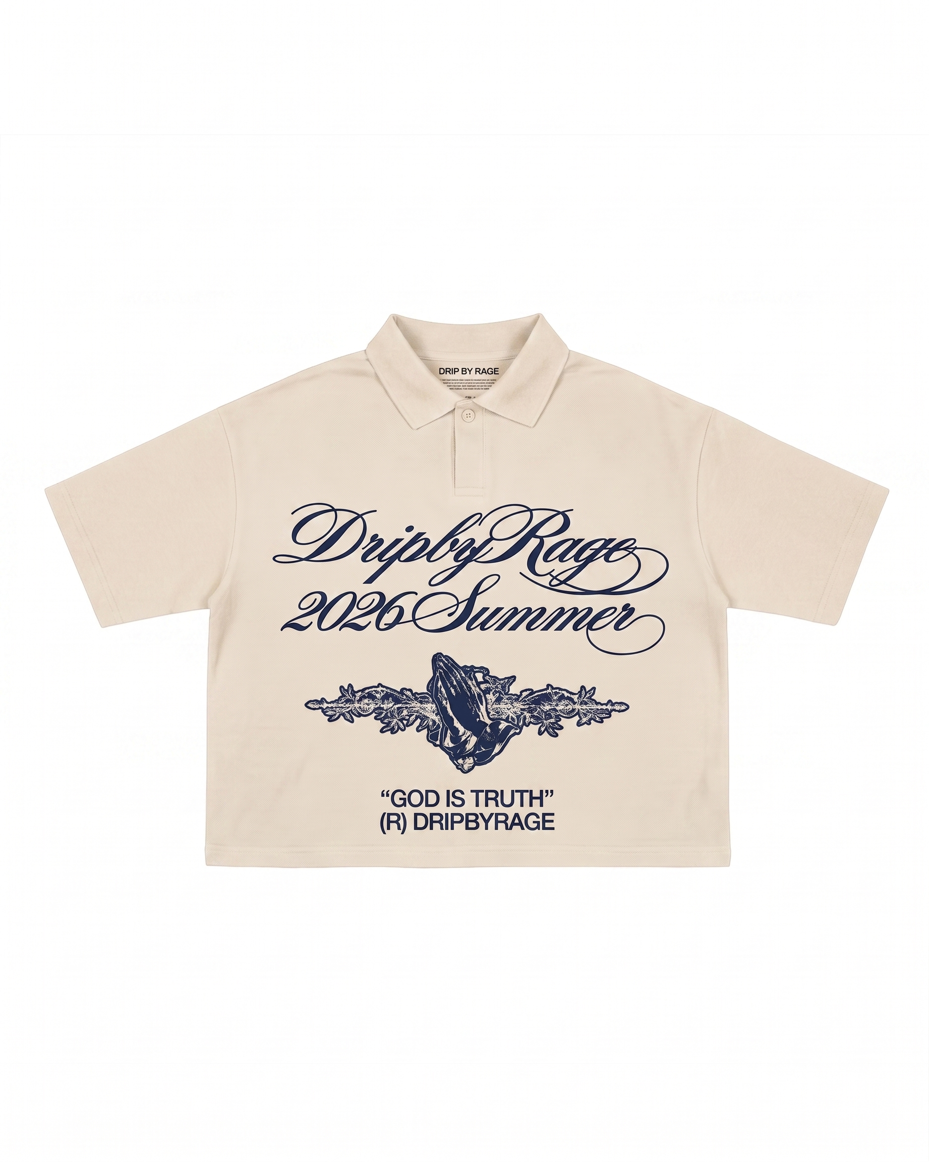 TRUTH COLLAR OVERSIZED POLO T-SHIRT