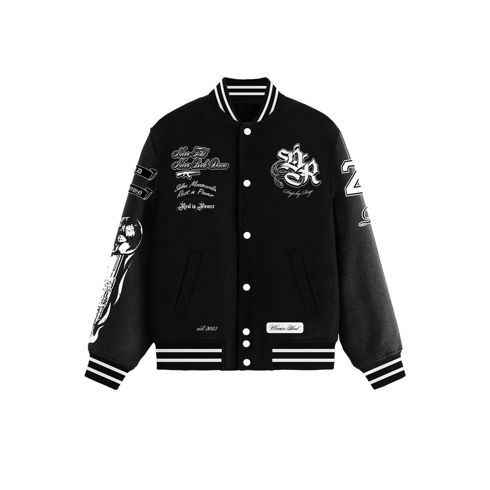 NEVER FOLD ULTIMATUM VARSITY BOMBER JACKET