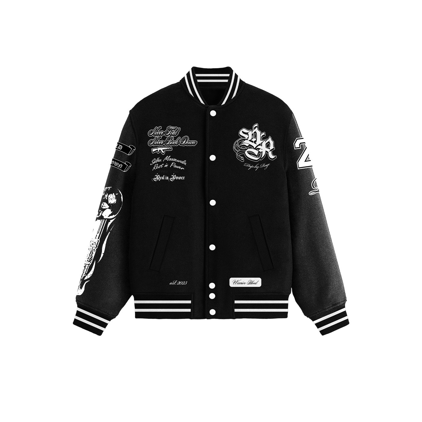 NEVER FOLD ULTIMATUM VARSITY BOMBER JACKET