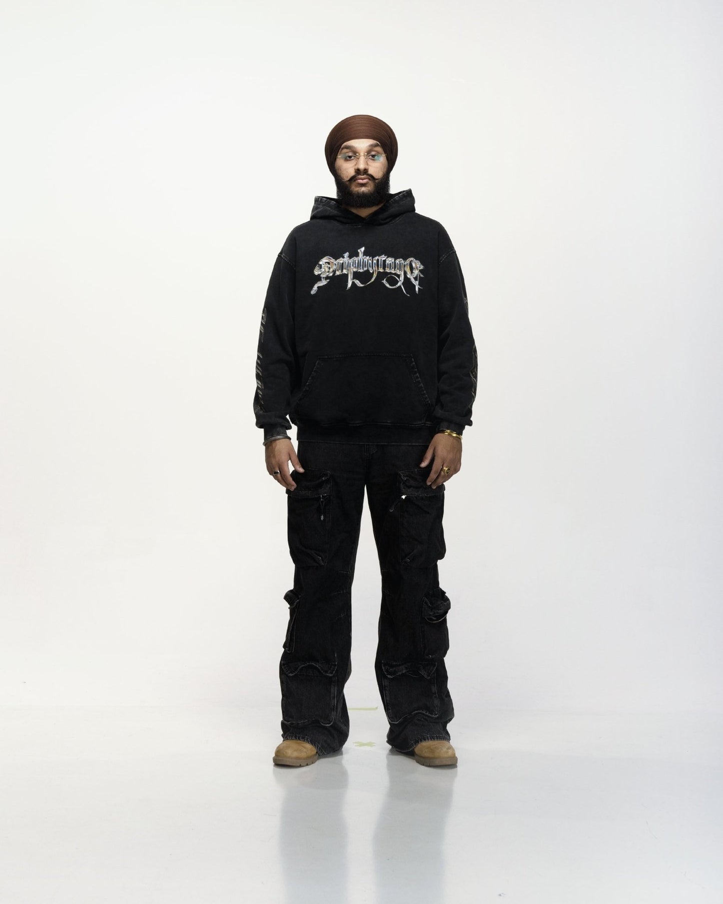CHROME DRIP OVERSIZED FADED HOODIE - Drip by Rage
