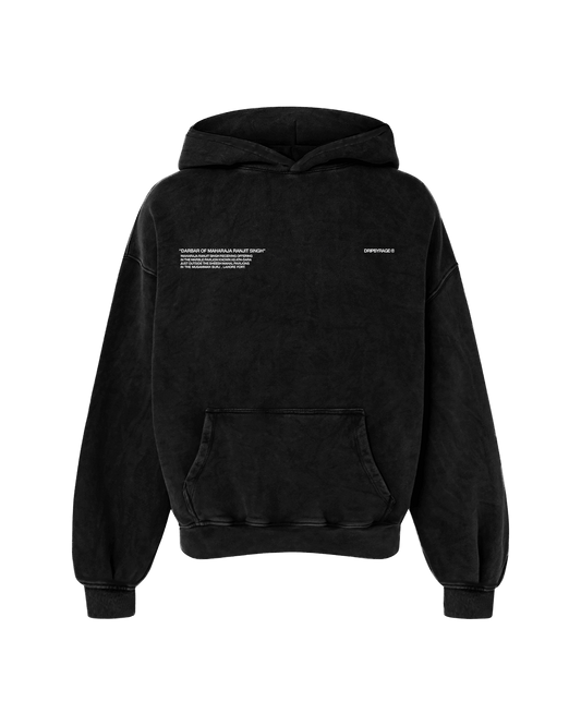 COURT OF LAHORE OVERSIZED FADED HOODIE BLACK - Drip by Rage