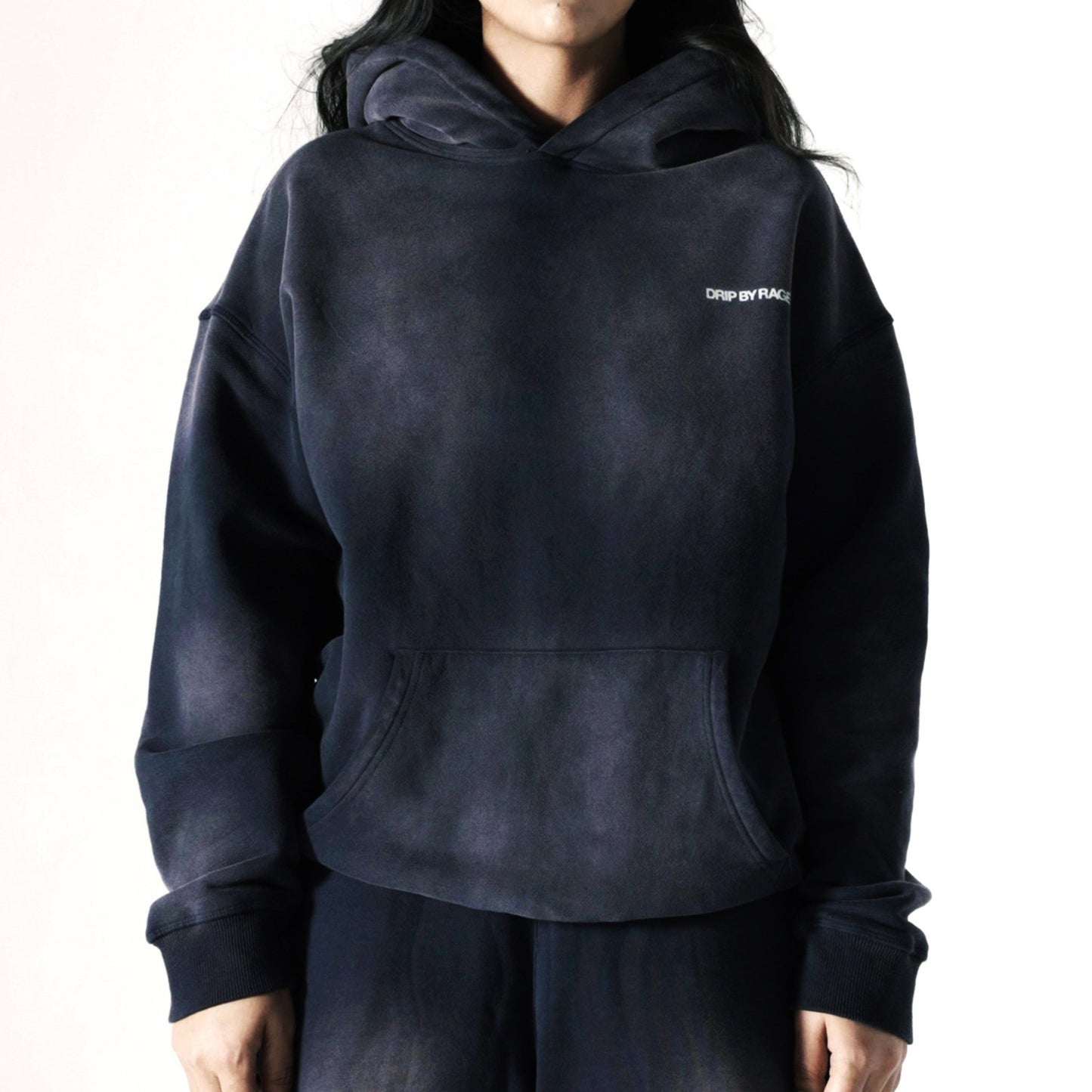 DARK BYZANITE FADED OVERSIZED PREMIUM HOODIE - Drip by Rage