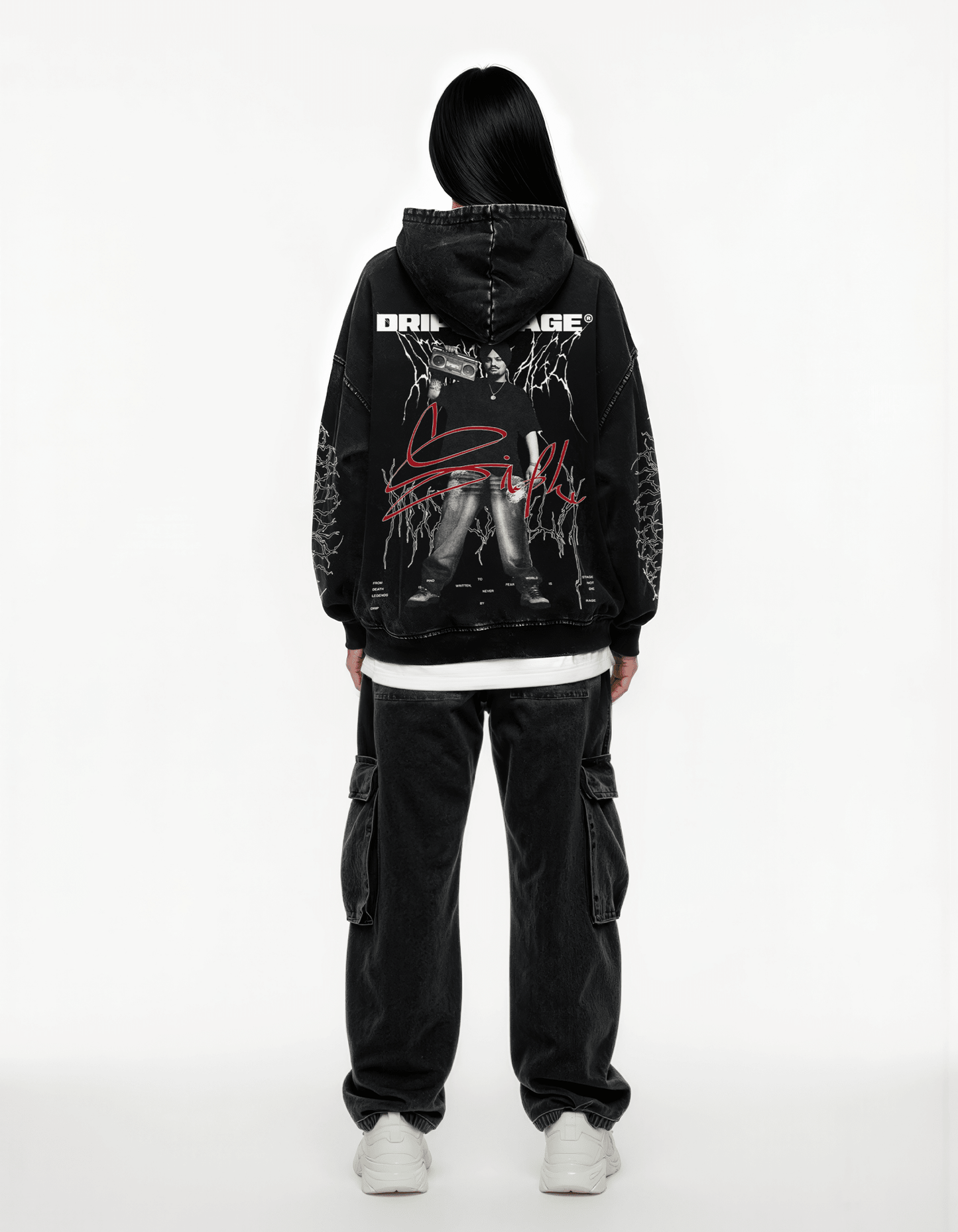 DEVIL SIDHU OVERSIZED FADED HOODIE - Drip by Rage