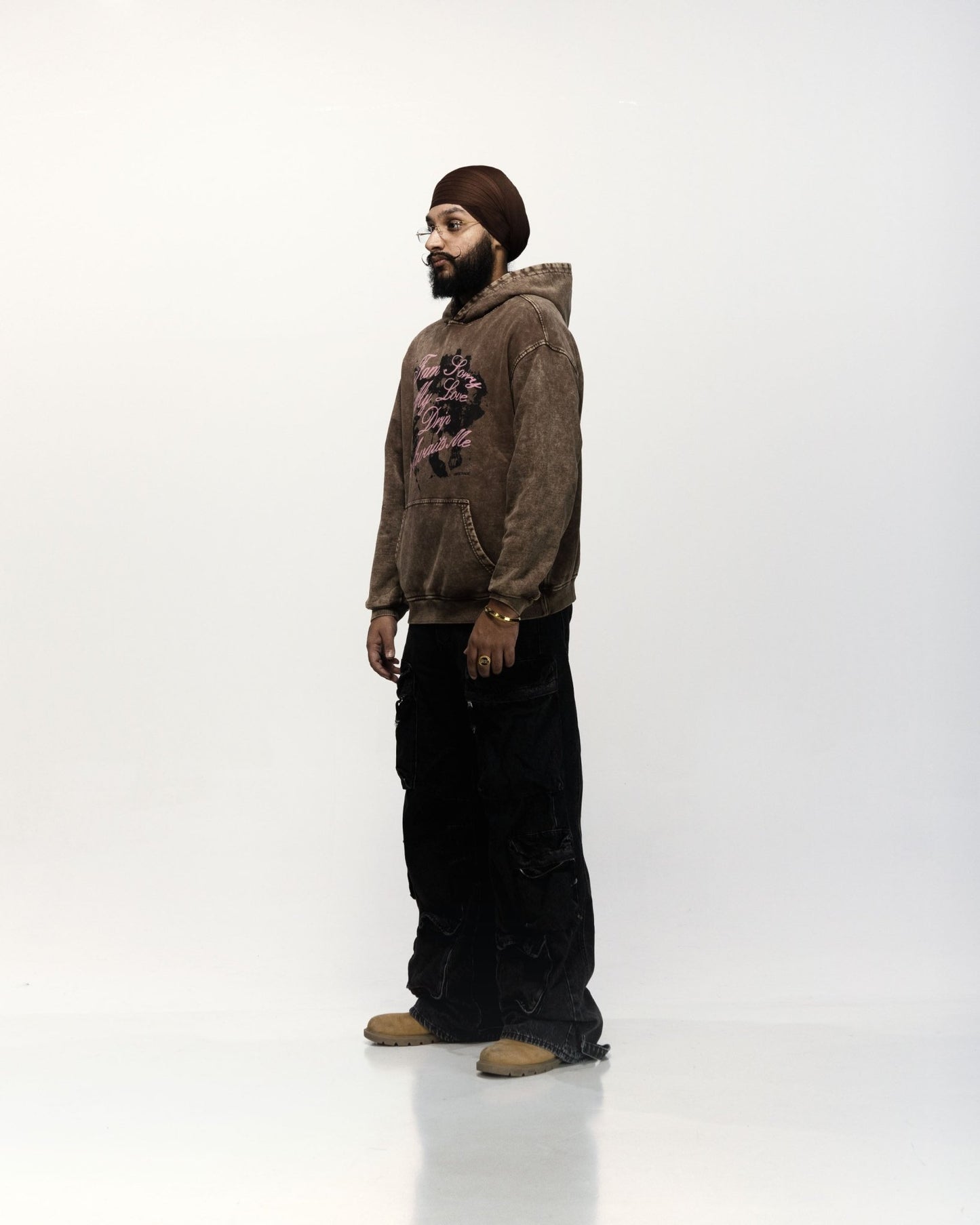 DRIP AWAITS ME OVERSIZED WASHED HOODIE - Drip by Rage