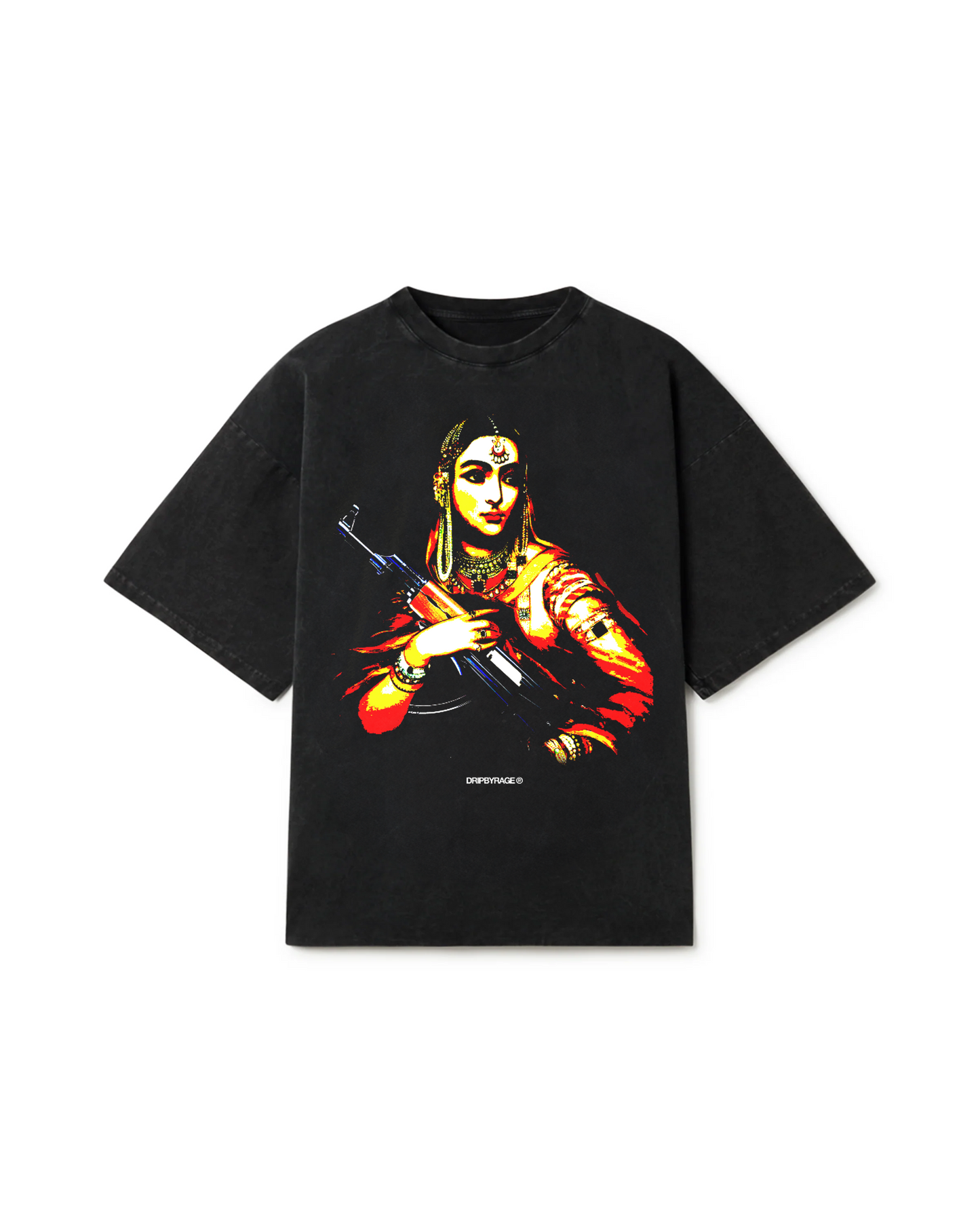 GANGSTER QUEEN OVERSIZED FADED T-SHIRT