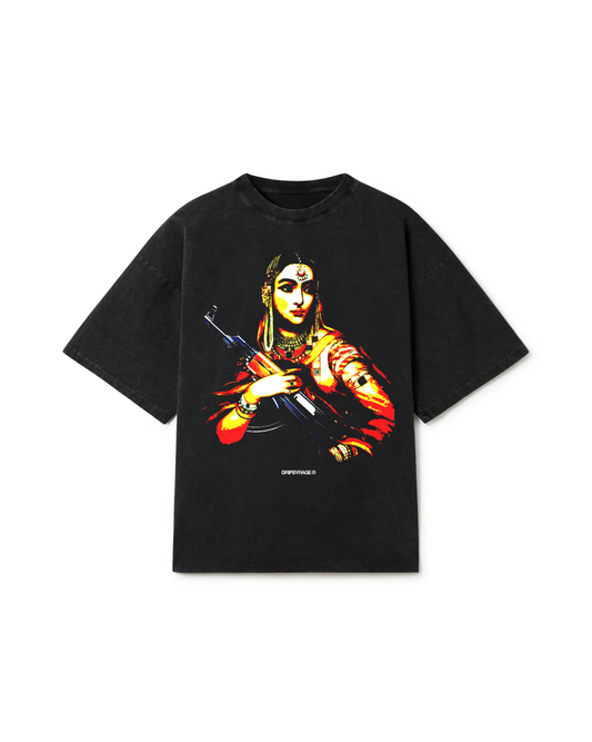 GANGSTER QUEEN OVERSIZED FADED T-SHIRT