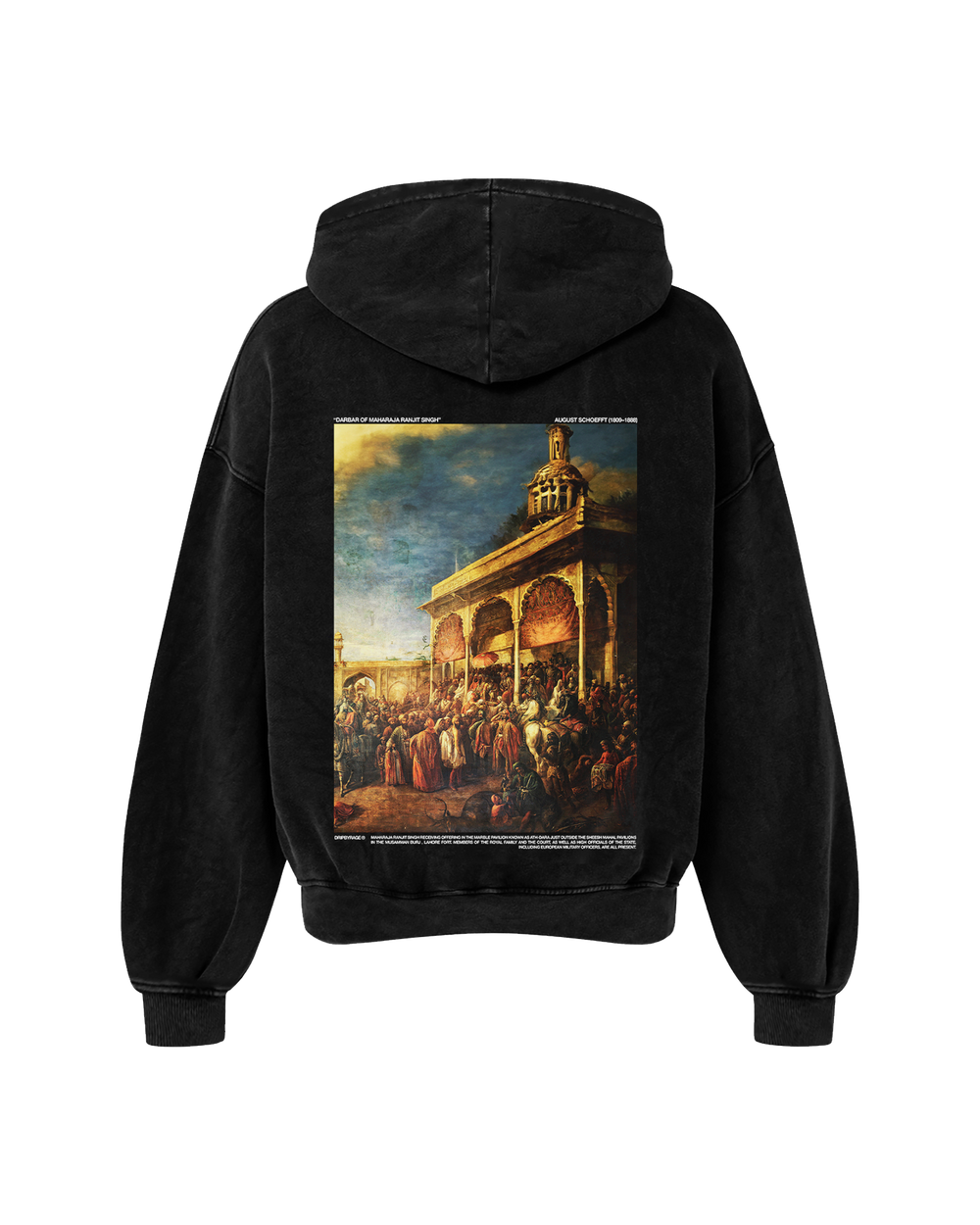 COURT OF LAHORE OVERSIZED FADED HOODIE BLACK