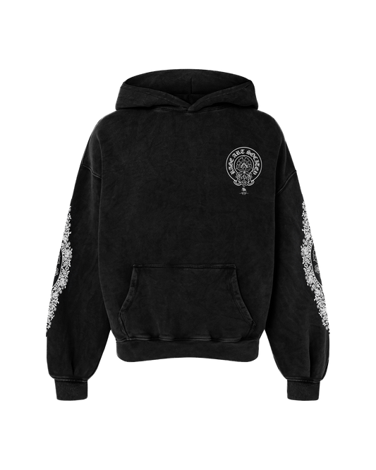 ANTISOCIAL OVERSIZED FADED HOODIE BLACK