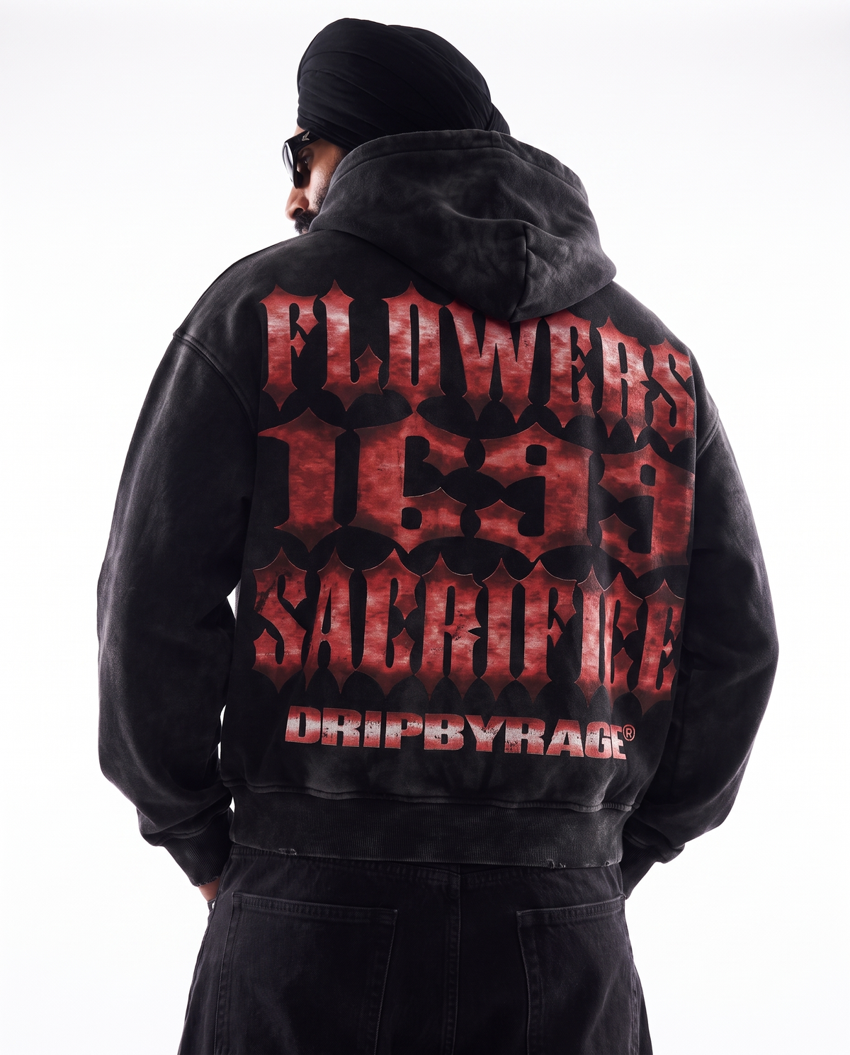 FLOWERS 1699 FADED ZIP-UP HOODIE