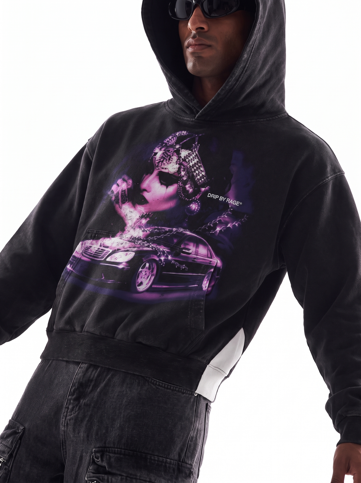 GLAMOUR BOXY FADED HOODIE
