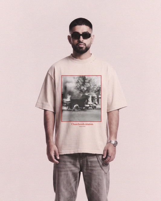 CHAOS OVERSIZED DISTRESSED T-SHIRT Drip by Rage