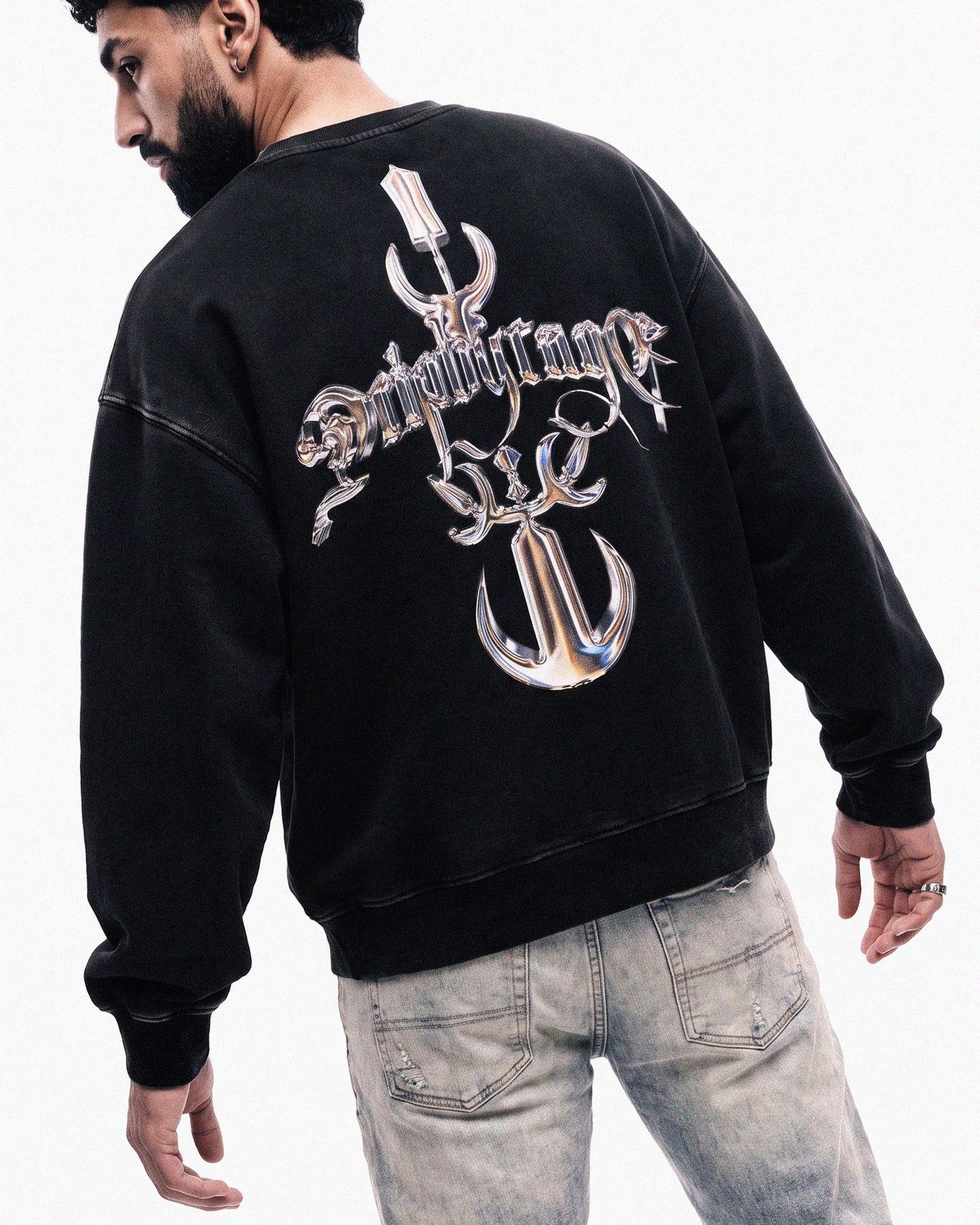 CHROME DRIP OVERSIZED FADED SWEATSHIRT Drip by Rage