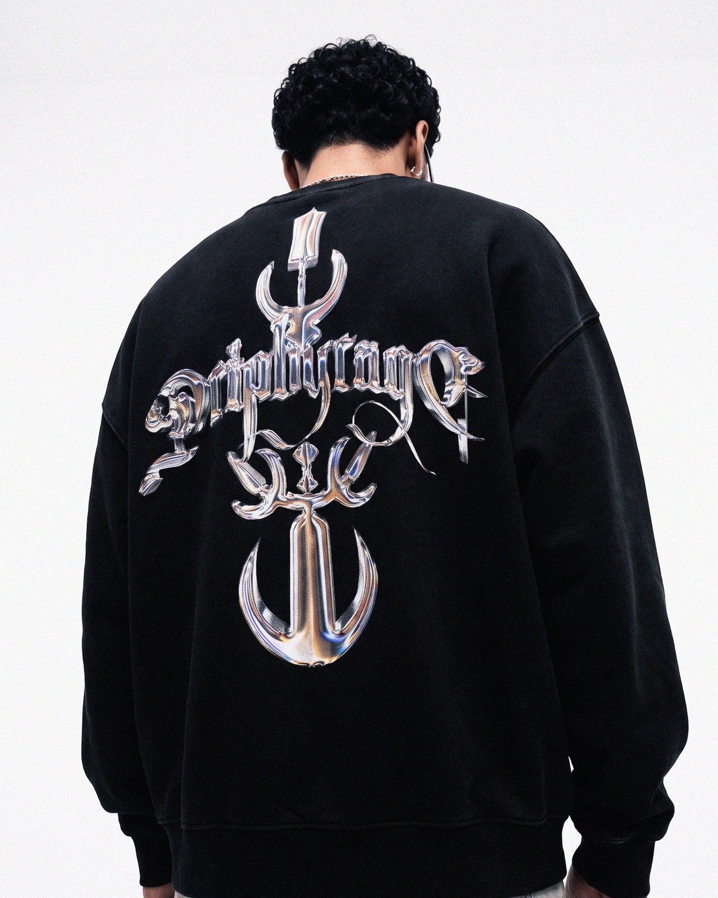 CHROME DRIP OVERSIZED FADED SWEATSHIRT Drip by Rage