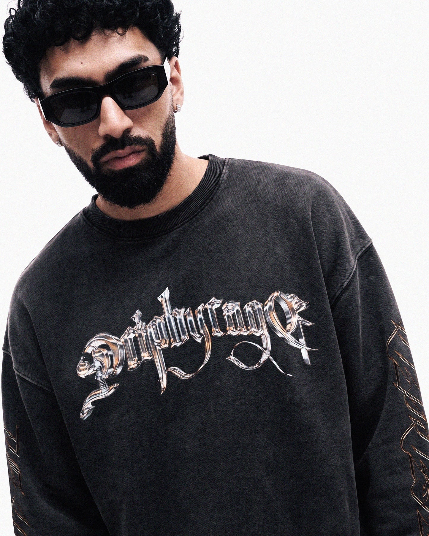 CHROME DRIP OVERSIZED FADED SWEATSHIRT Drip by Rage