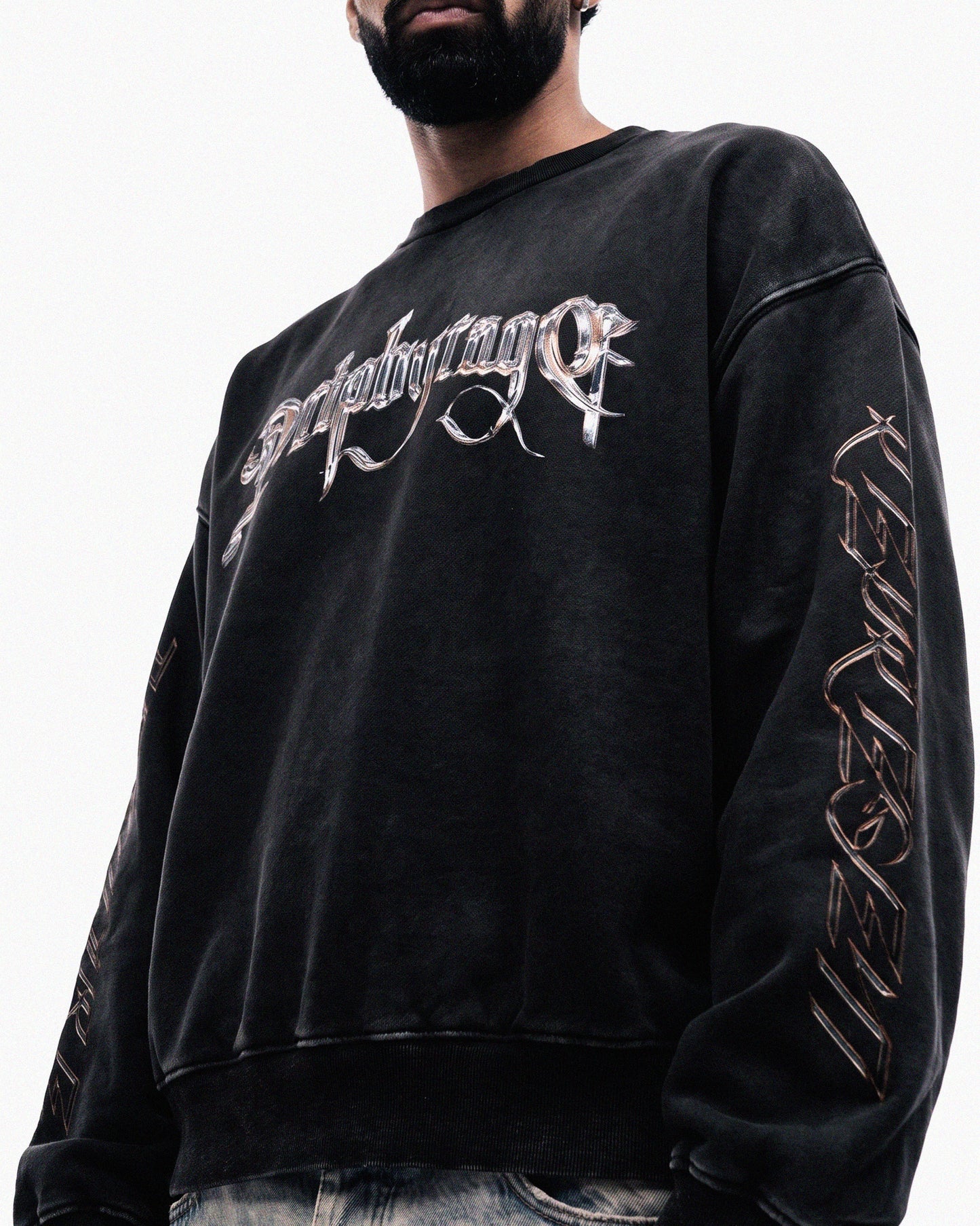 CHROME DRIP OVERSIZED FADED SWEATSHIRT Drip by Rage