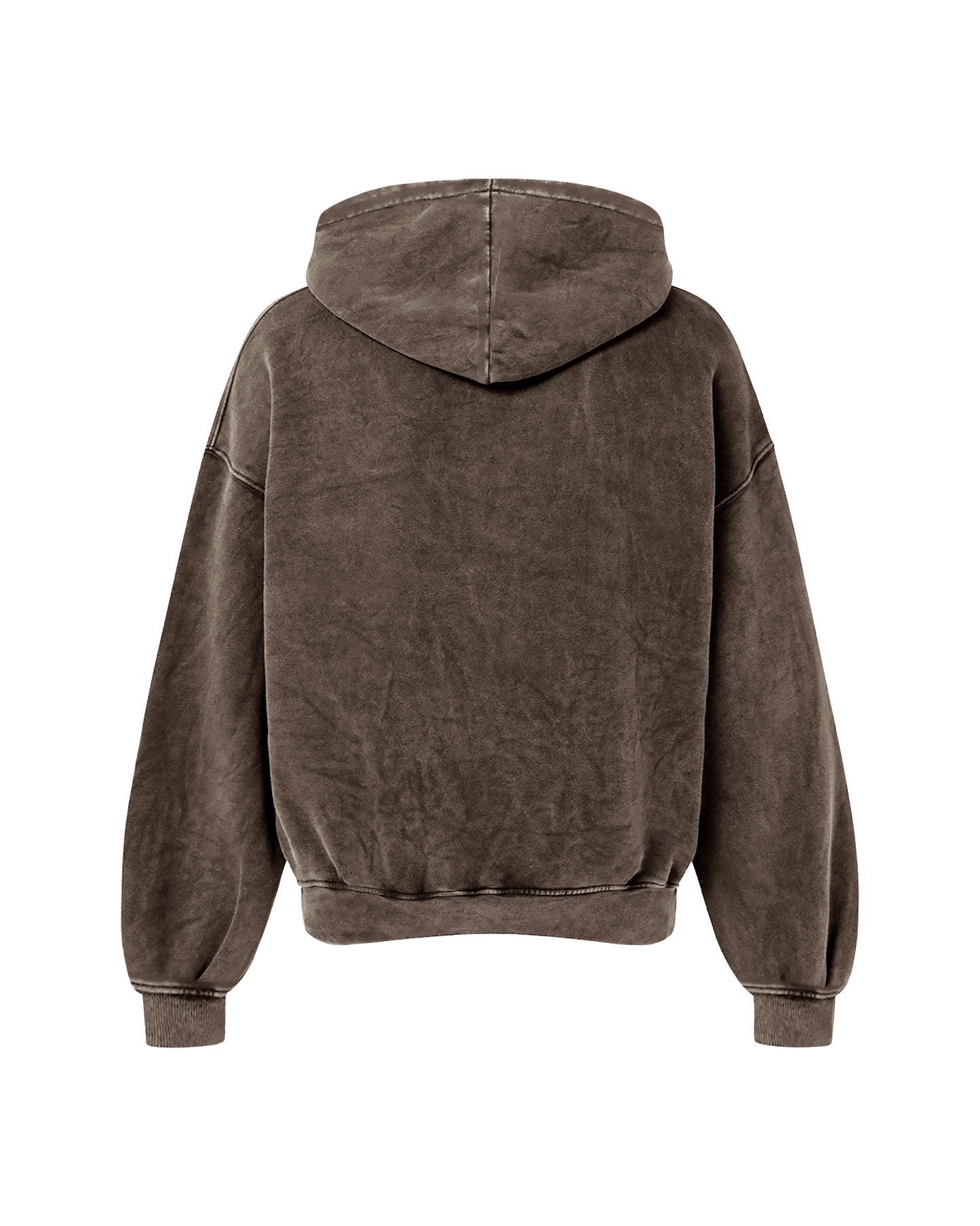 LION OF PANJAB OVERSIZED WASHED HOODIE BROWN