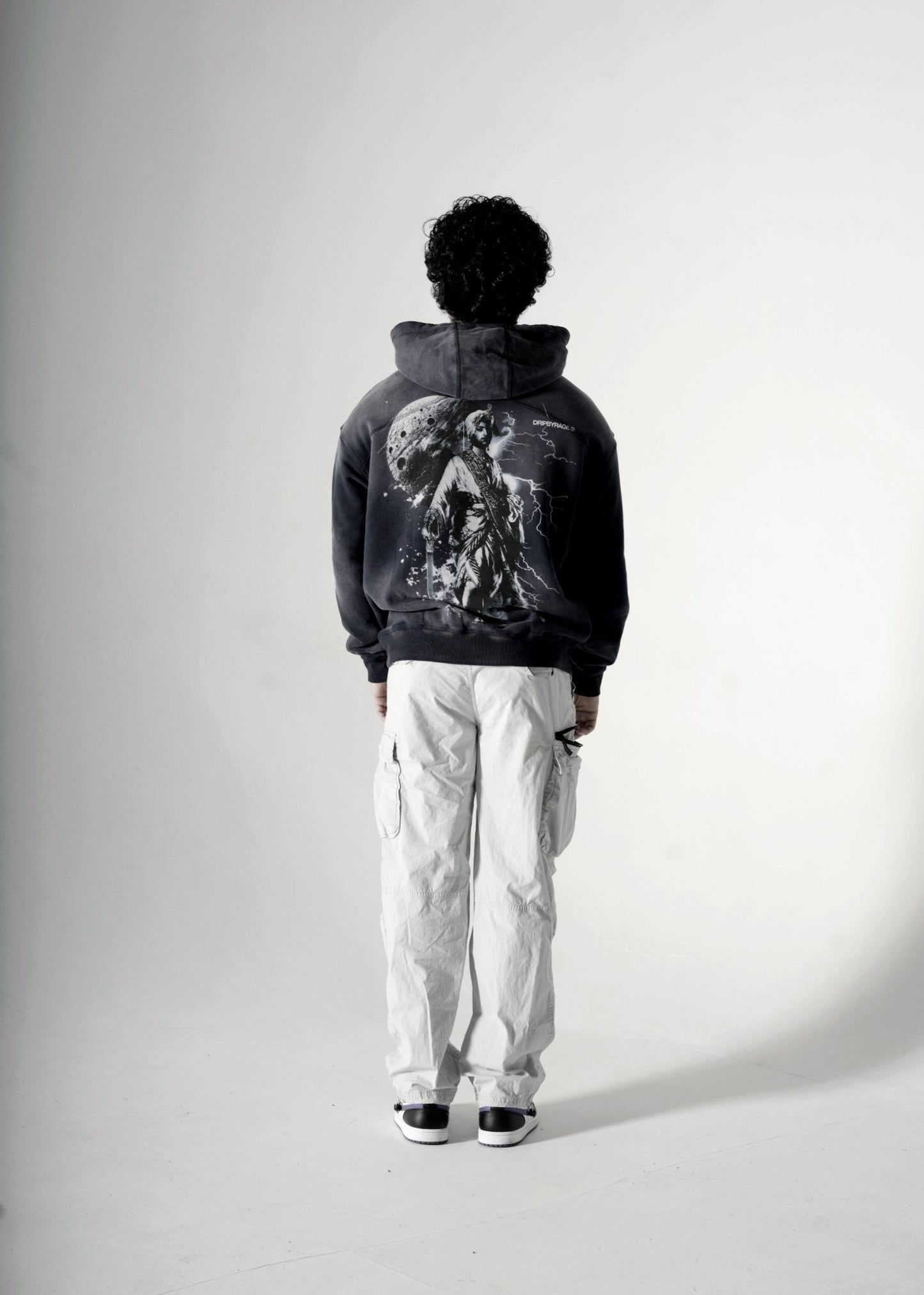 MOONLIGHT OVERSIZED PREMIUM FADED HOODIE BLUE - Drip by Rage