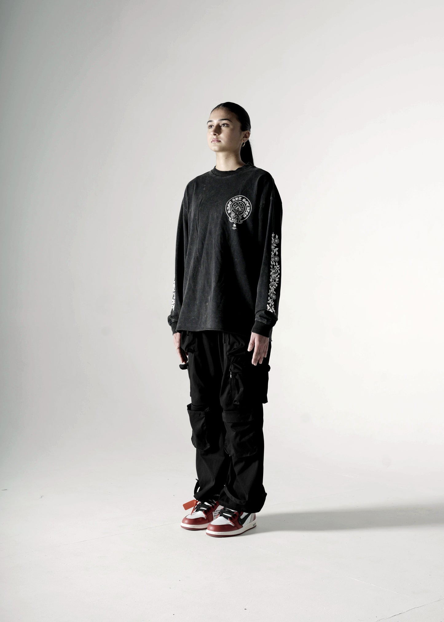 MORNI OVERSIZED FADED LONG SLEEVE BLACK