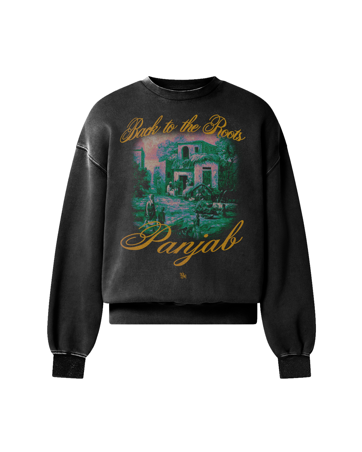 BACK TO THE ROOTS FADED SWEATSHIRT BLACK