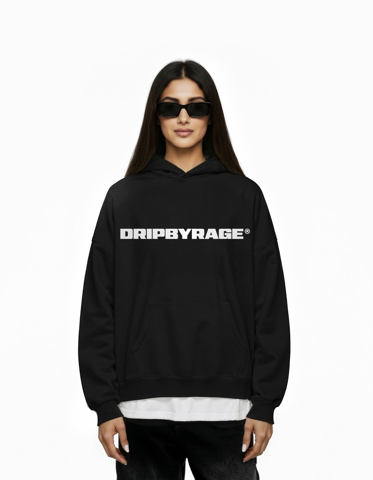 WINGS SUN FADED BOXY HOODIE - Drip by Rage